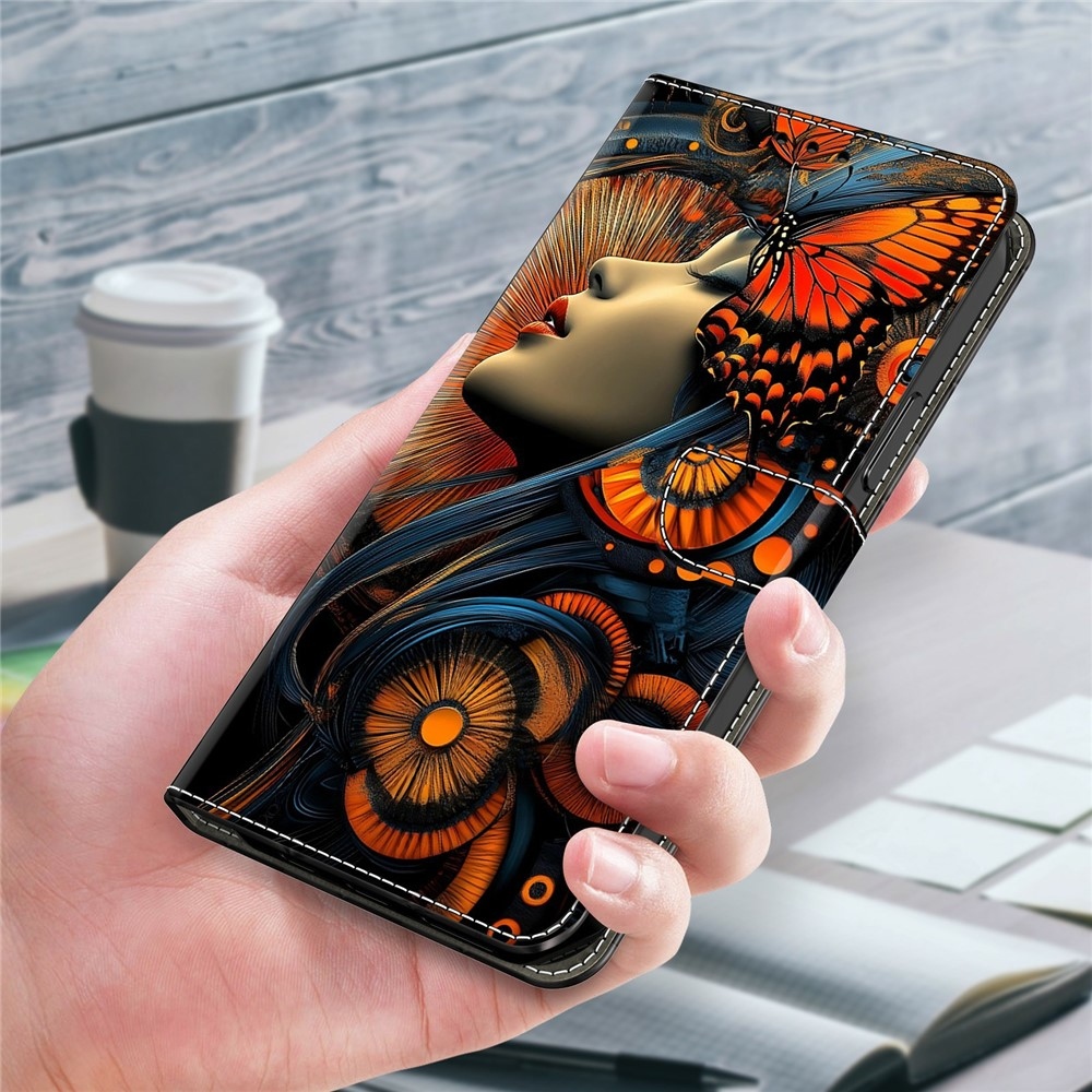 Compart könyv tok a Xiaomi Redmi A7 Pro-hoz - lány pillangókkal
