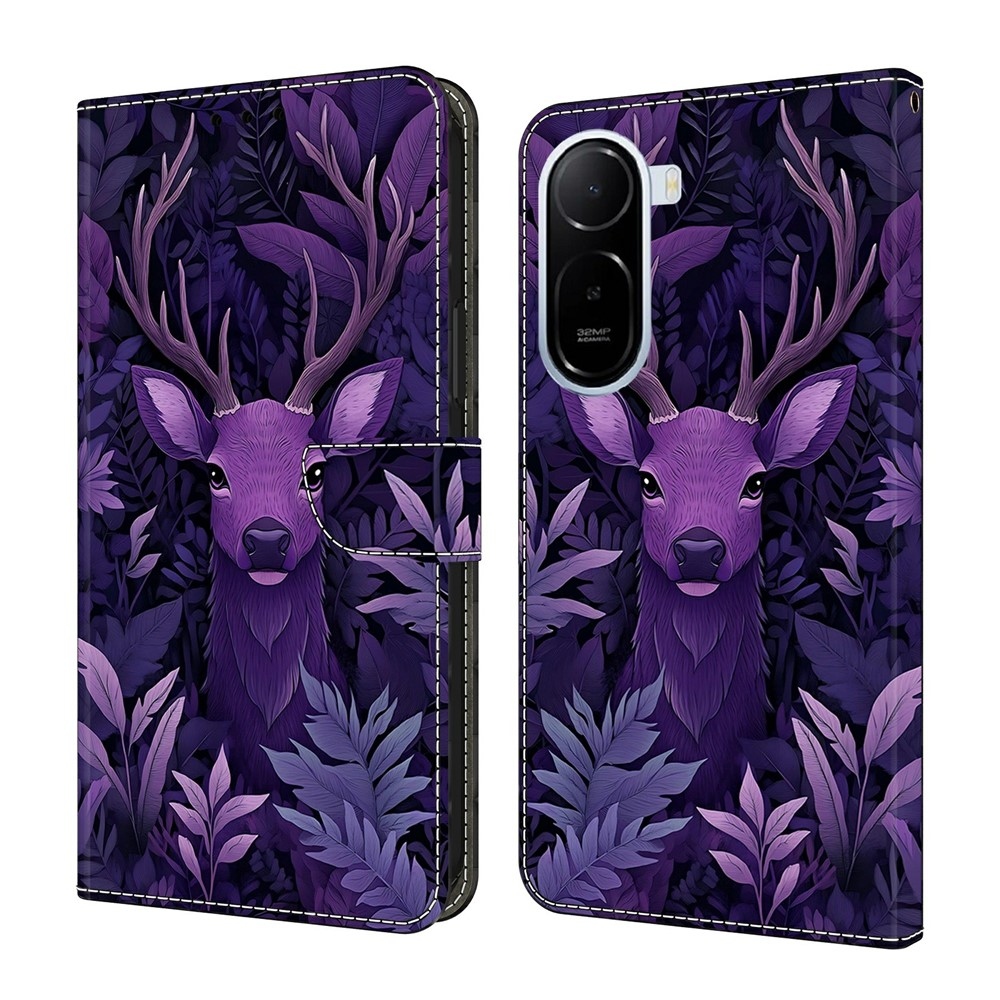 Compart könyv tok Xiaomi Redmi A7 Pro-hoz - lila szarvas