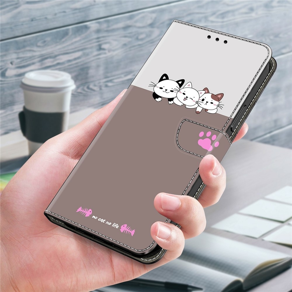 Compart könyv tok a Xiaomi Redmi A7 Pro-hoz - három cica
