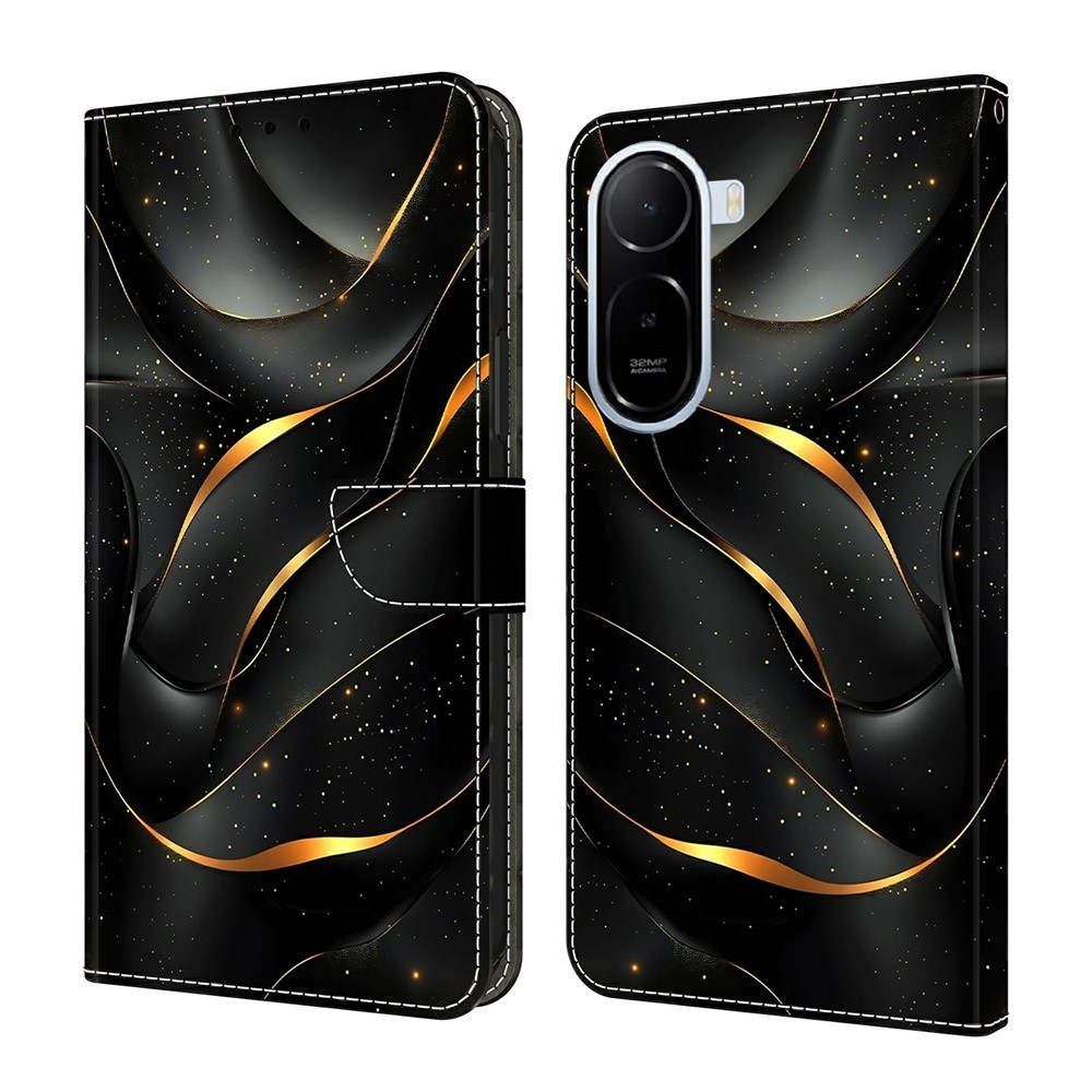 Compart könyv tok a Xiaomi Redmi A7 Pro-hoz - arany repedések