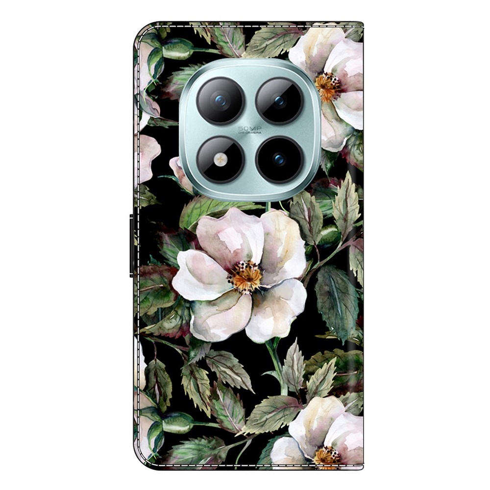 Compart könyv tok Xiaomi Redmi Note 15 Pro 5G - fehér virágok