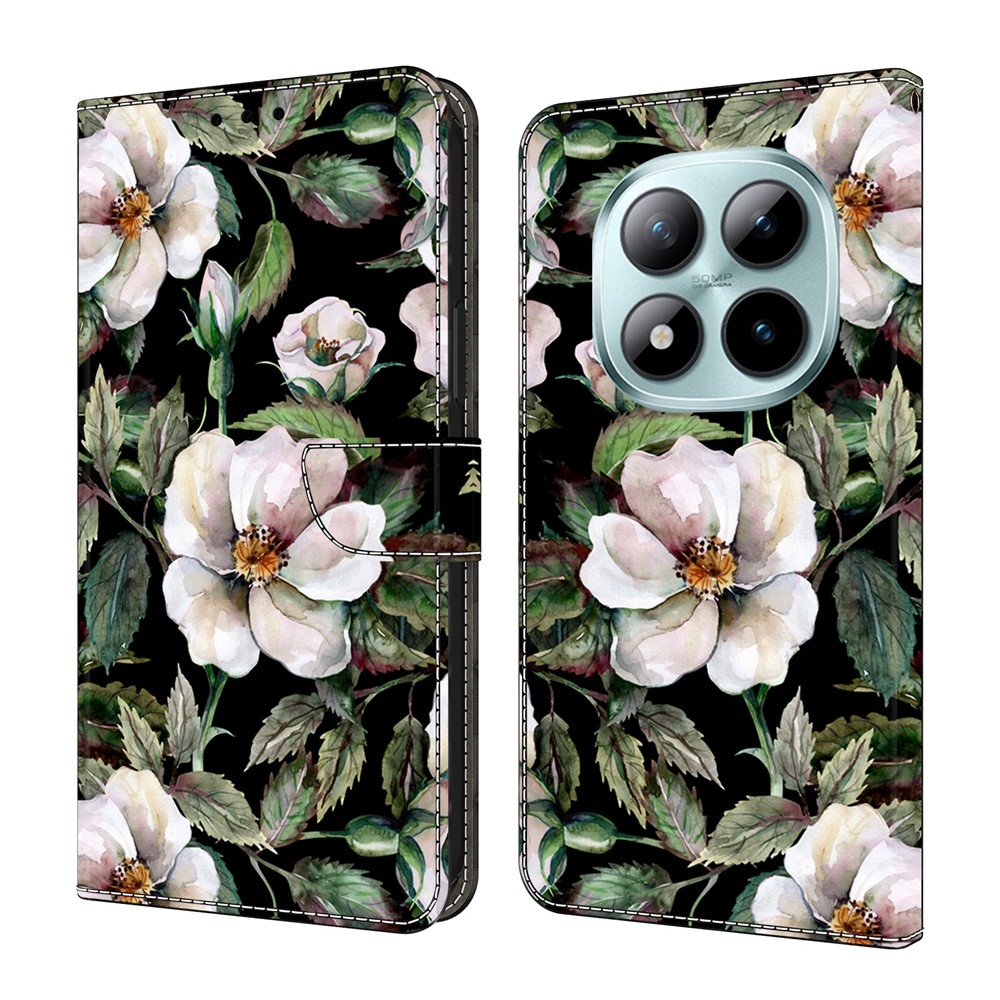 Compart könyv tok Xiaomi Redmi Note 15 Pro 5G - fehér virágok