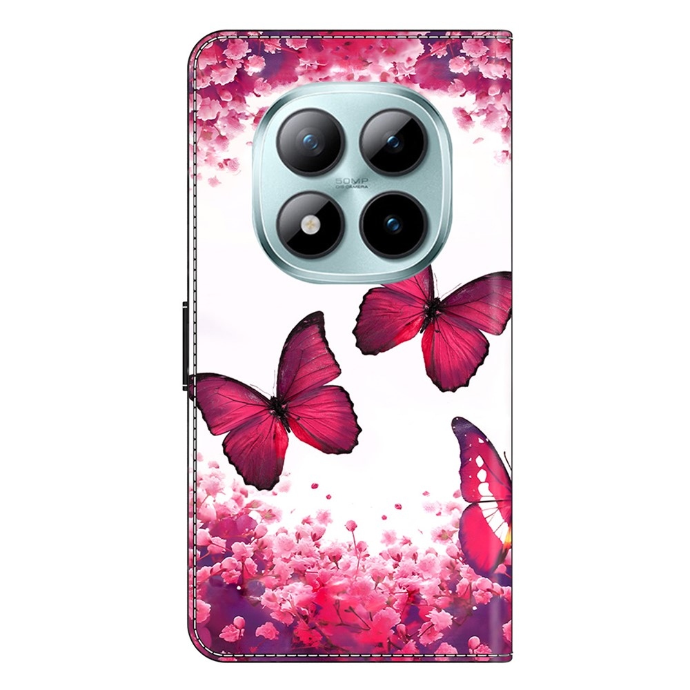 Compart könyv tok Xiaomi Redmi Note 15 Pro 5G - piros pillangókhoz