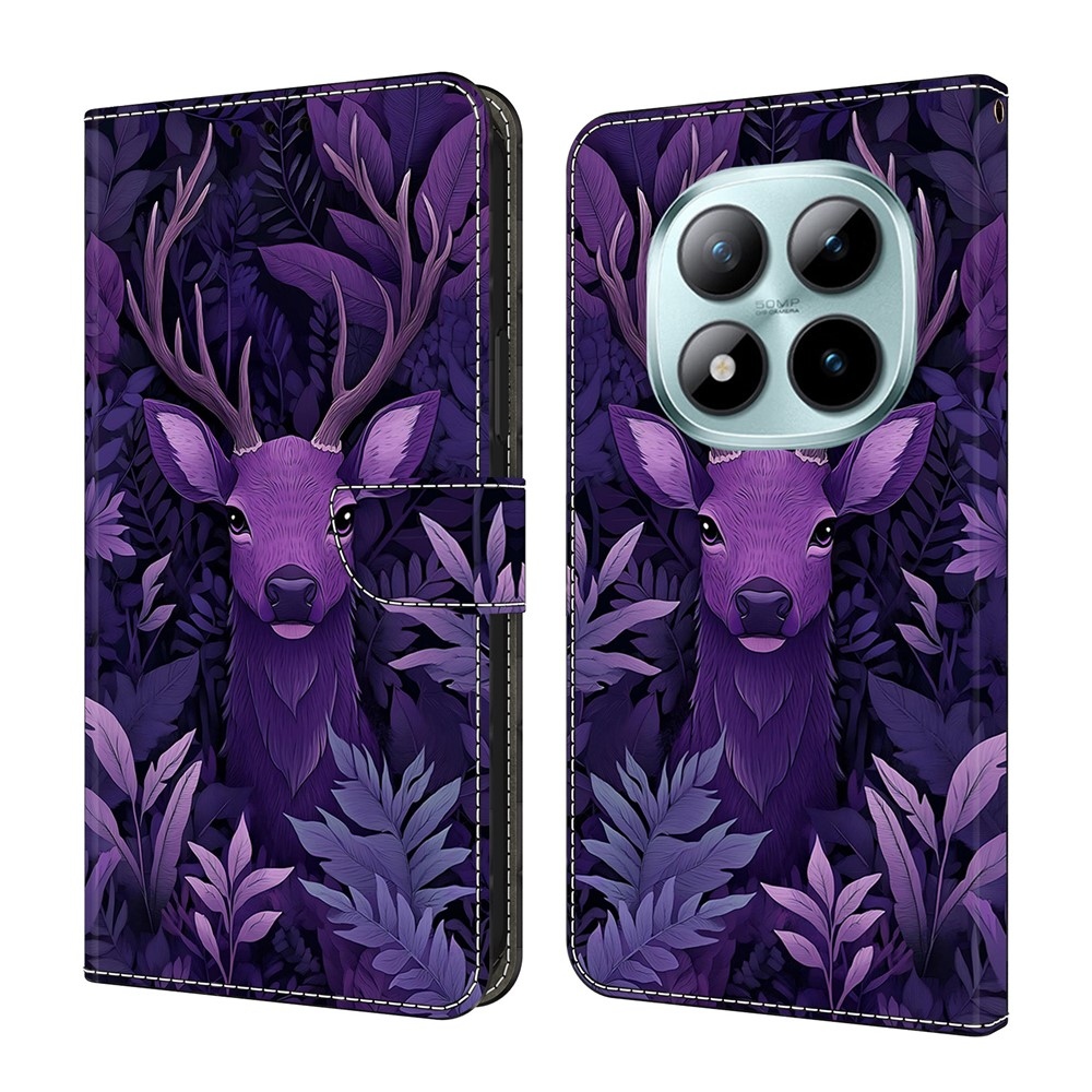 Compart könyv tok Xiaomi Redmi Note 15 Pro 5G - lila szarvas