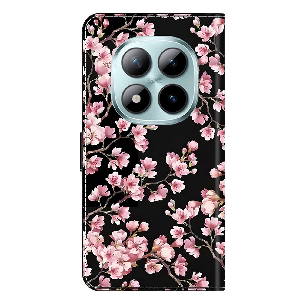 Compart könyv tok a Xiaomi Redmi Note 15 Pro 5G-hez - rózsaszín virágok