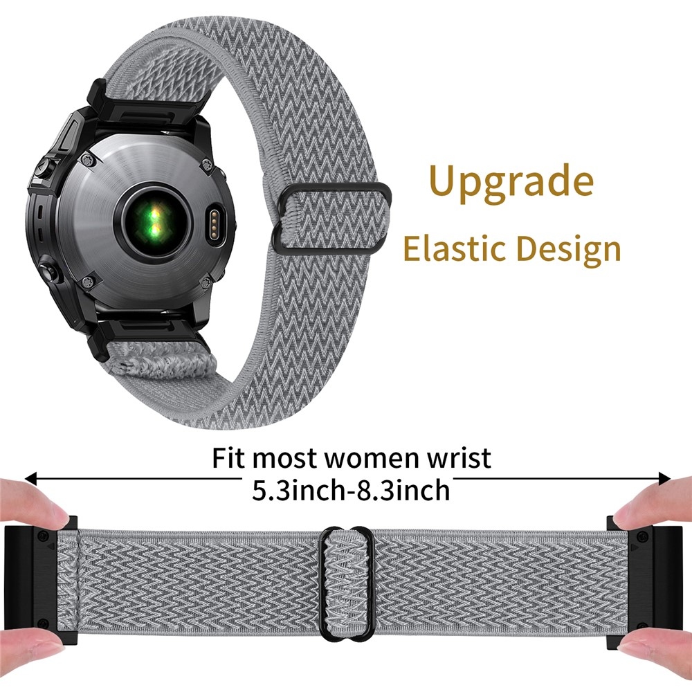 Connect nylon rugalmas szíj a Garmin Fenix 8 Pro 51 mm-es és Fenix 8 51 mm-es modellekhez – szürke