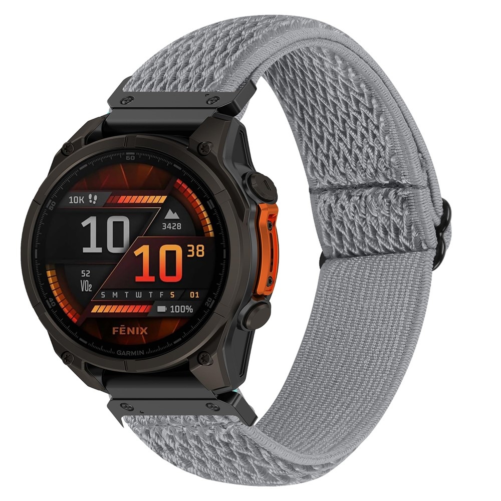 Connect nylon rugalmas szíj a Garmin Fenix 8 Pro 51 mm-es és Fenix 8 51 mm-es modellekhez – szürke