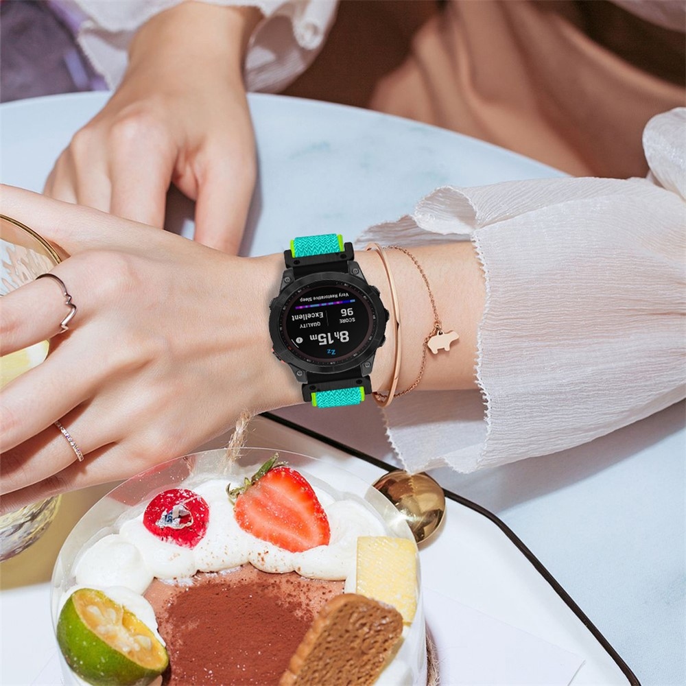 Connect nylon rugalmas szíj a Garmin Fenix 8 Pro 51 mm-es és a Fenix 8 51 mm-es modellekhez – sárgászöld