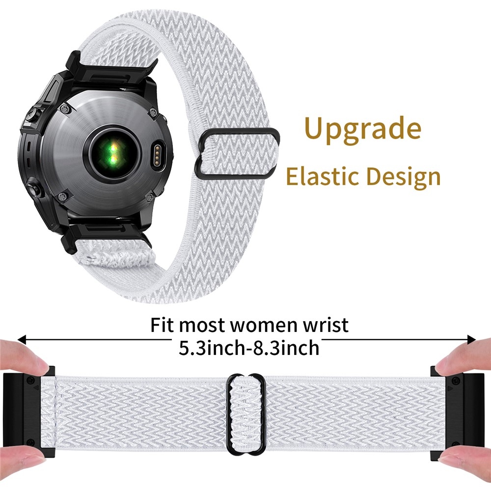Connect nylon rugalmas karkötő a Garmin Forerunner 970-hez – fehér