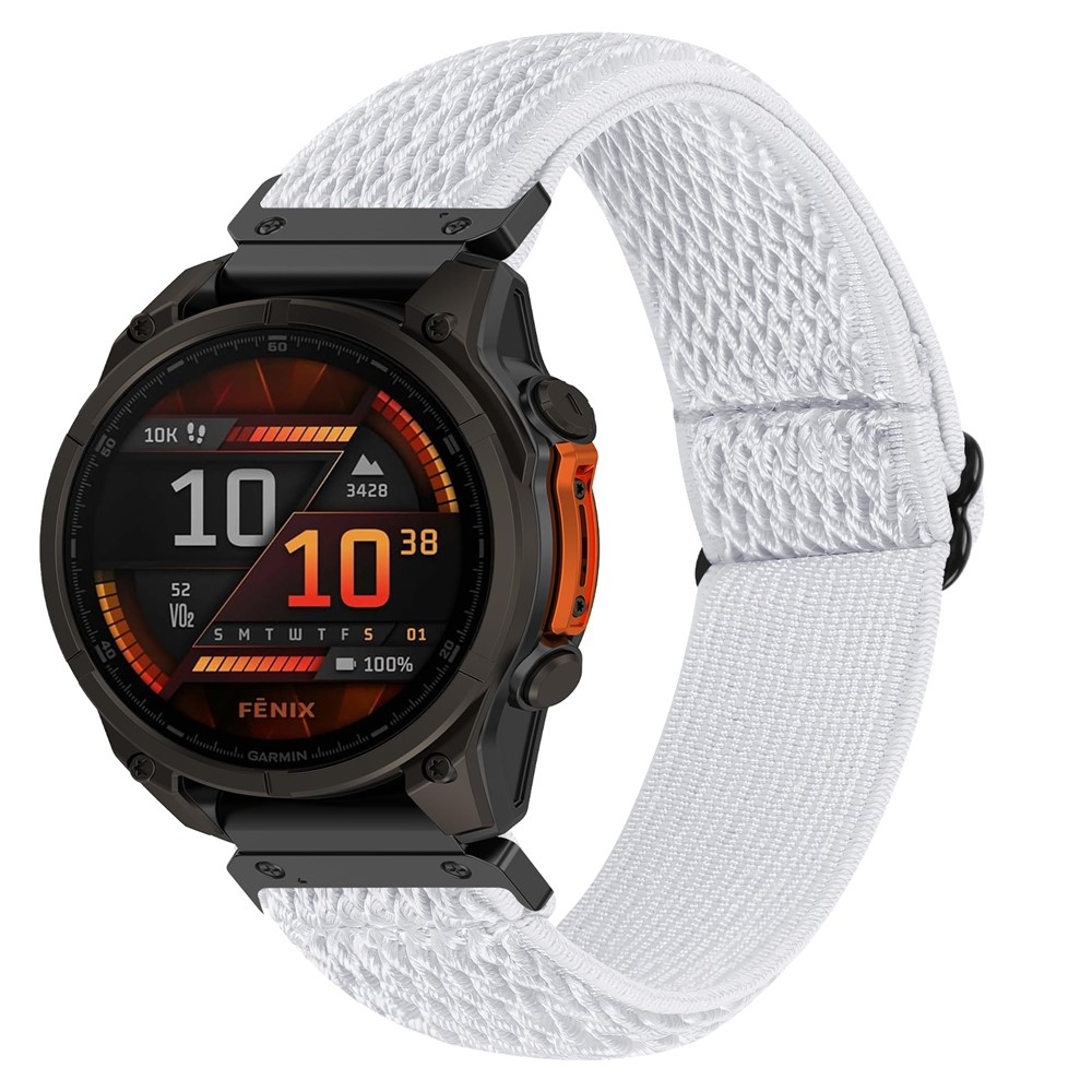 Connect nylon rugalmas karkötő a Garmin Forerunner 970-hez – fehér