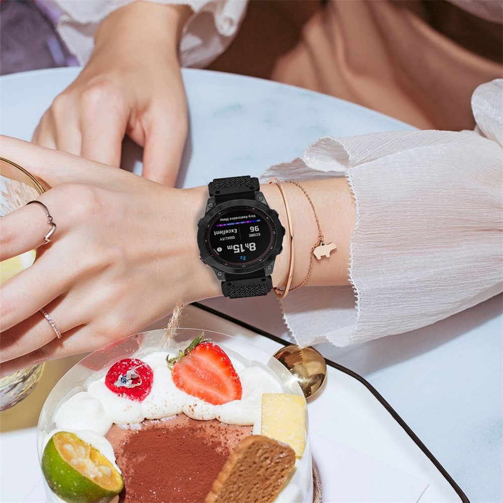 Connect nylon rugalmas karkötő a Garmin Forerunner 970-hez – fekete