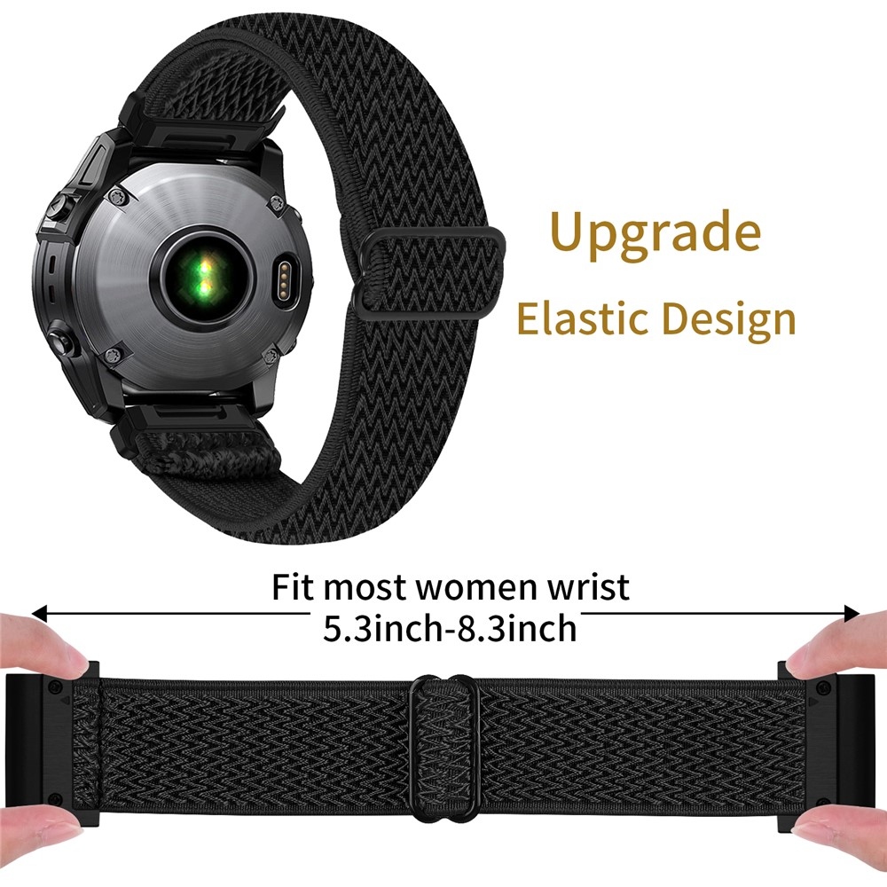 Connect nylon rugalmas karkötő a Garmin Forerunner 970-hez – fekete