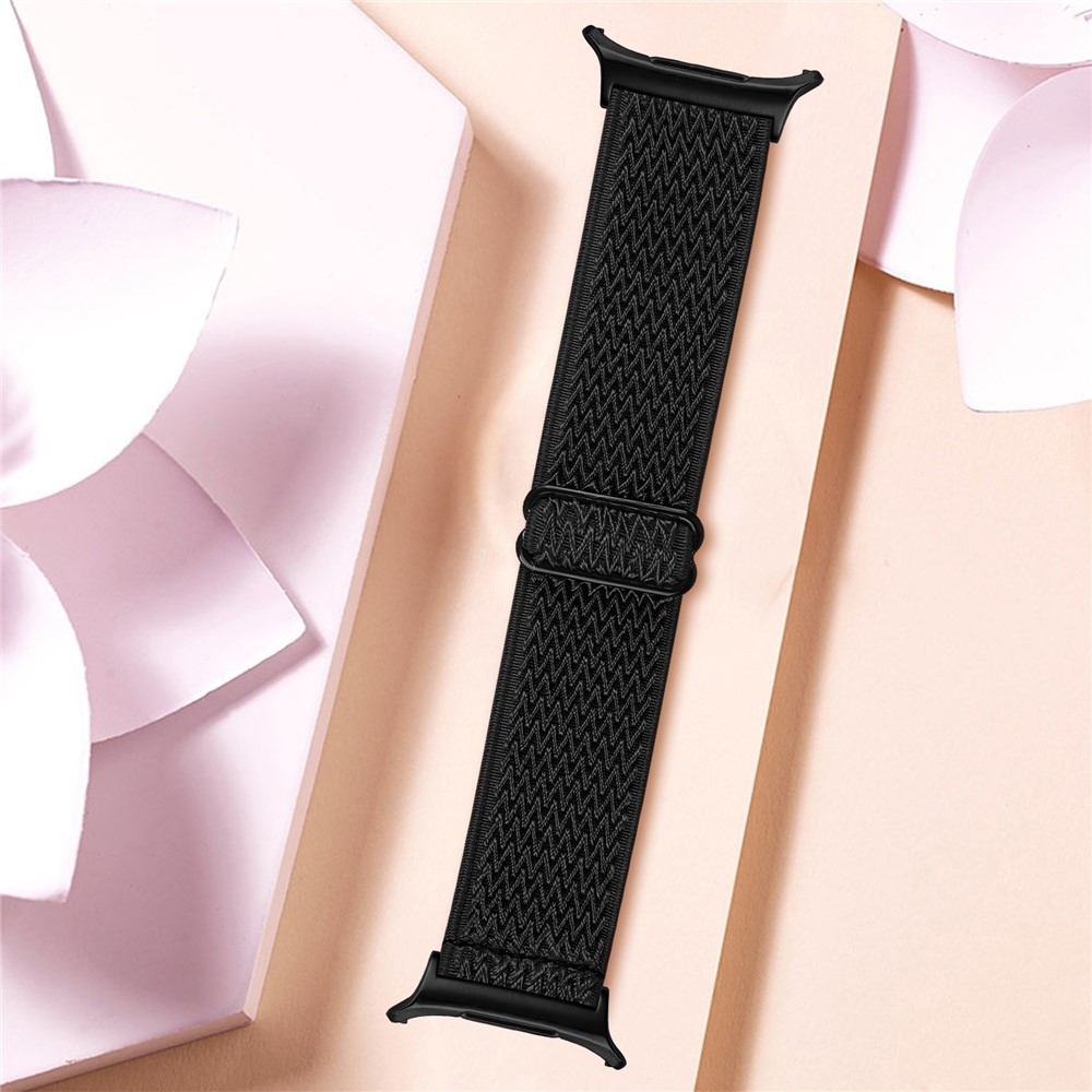 Connect nylon rugalmas szíj a Samsung Galaxy Watch8 Classic 46 mm-es/Watch8 44 mm-es/40 mm-es modellekhez – fekete