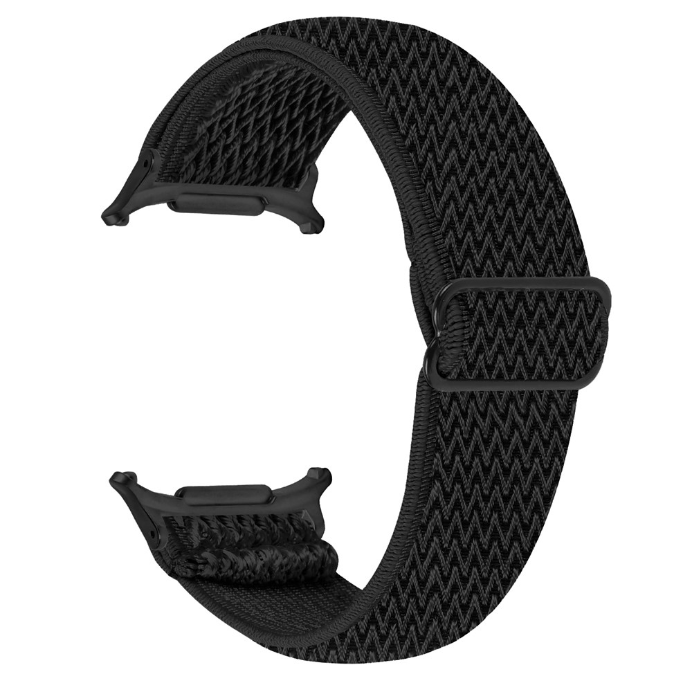 Connect nylon rugalmas szíj a Samsung Galaxy Watch8 Classic 46 mm-es/Watch8 44 mm-es/40 mm-es modellekhez – fekete