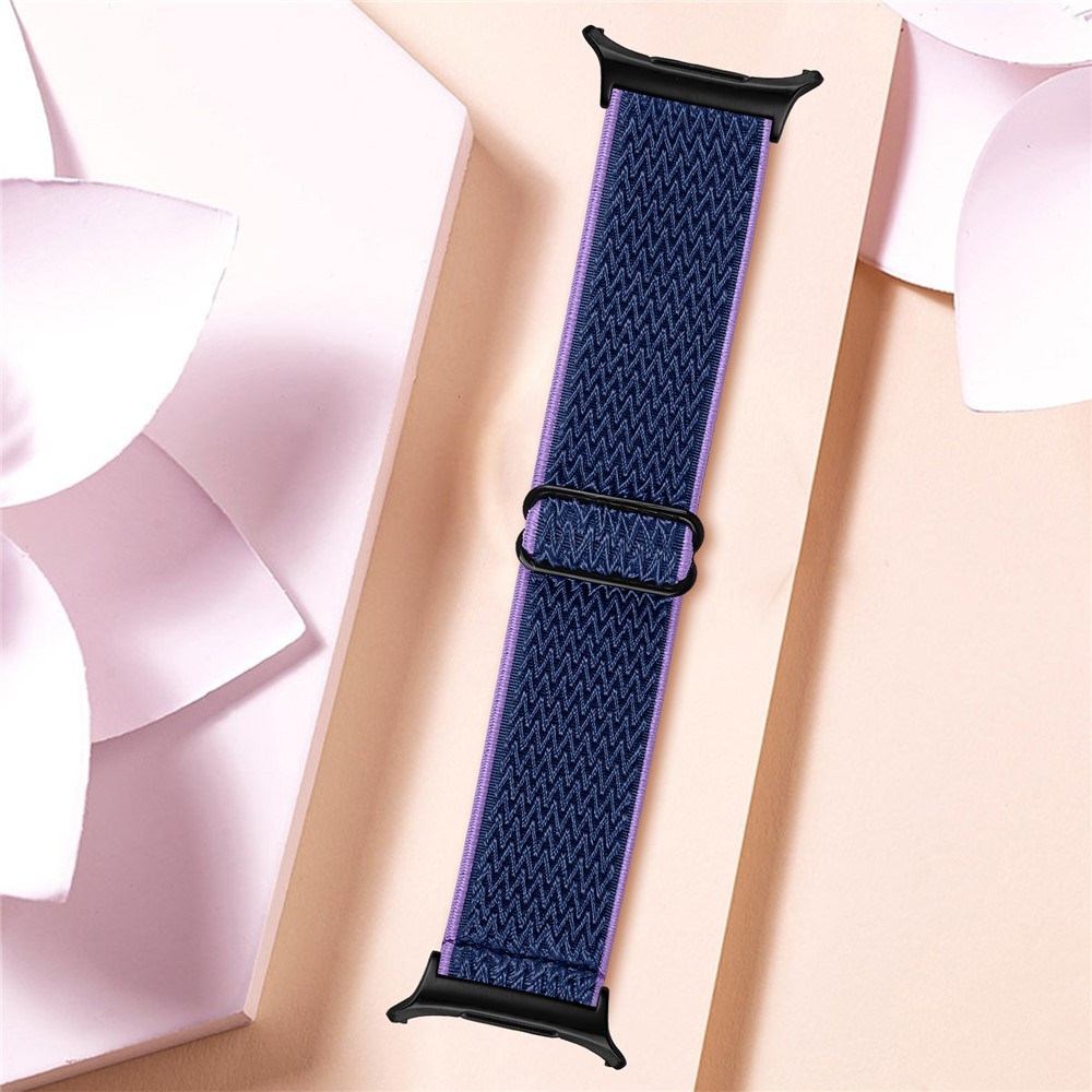 Connect nylon rugalmas szíj a Samsung Galaxy Watch8 Classic 46 mm-es/Watch8 44 mm-es/40 mm-es modellekhez – lila/kék