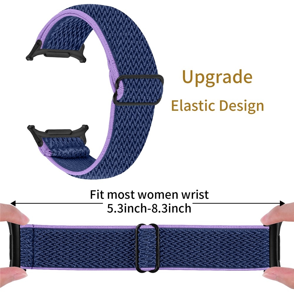 Connect nylon rugalmas szíj a Samsung Galaxy Watch8 Classic 46 mm-es/Watch8 44 mm-es/40 mm-es modellekhez – lila/kék
