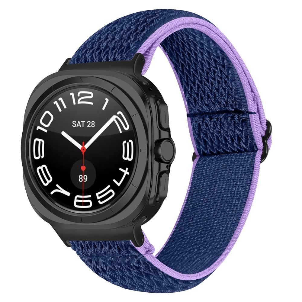 Connect nylon rugalmas szíj a Samsung Galaxy Watch8 Classic 46 mm-es/Watch8 44 mm-es/40 mm-es modellekhez – lila/kék