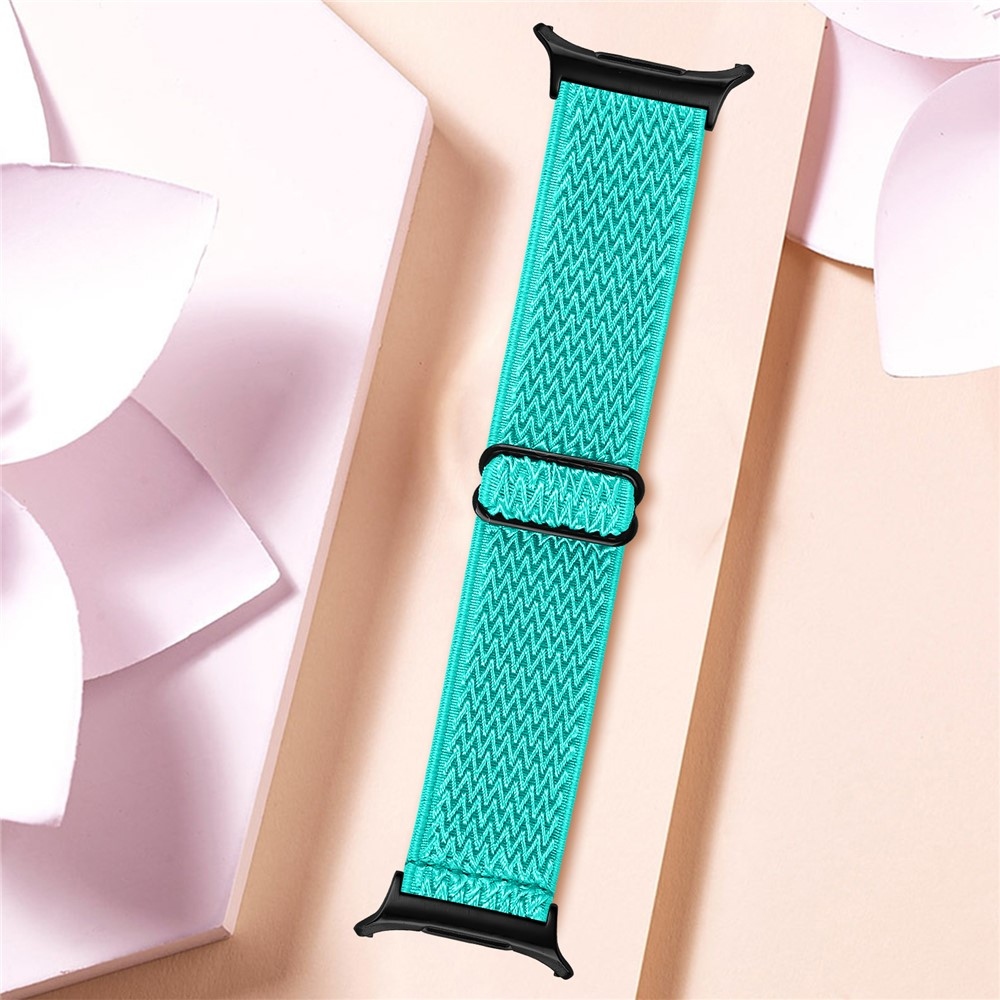 Connect nylon rugalmas szíj a Samsung Galaxy Watch8 Classic 46 mm-es/Watch8 44 mm-es/40 mm-es modellekhez – kék-zöld