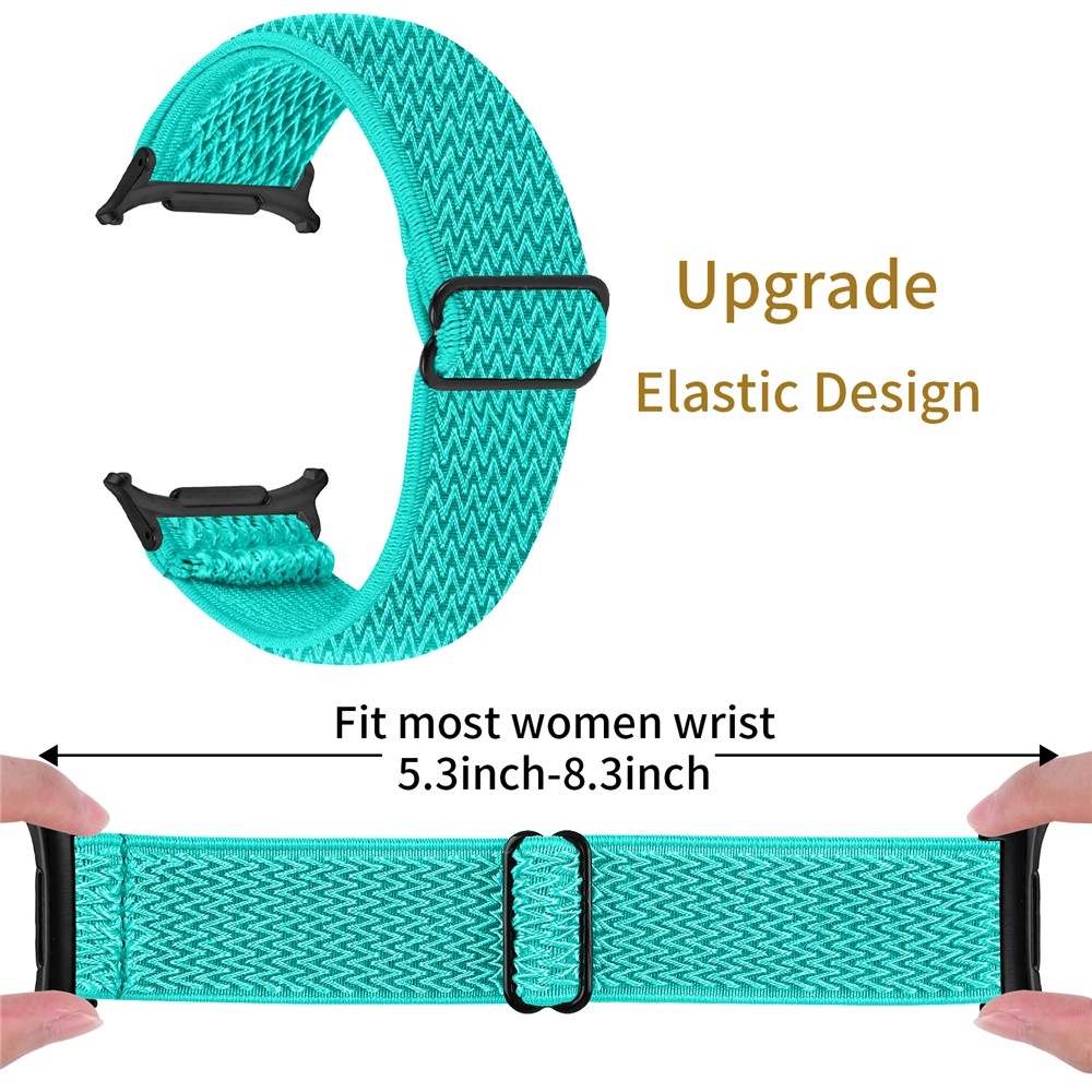 Connect nylon rugalmas szíj a Samsung Galaxy Watch8 Classic 46 mm-es/Watch8 44 mm-es/40 mm-es modellekhez – kék-zöld