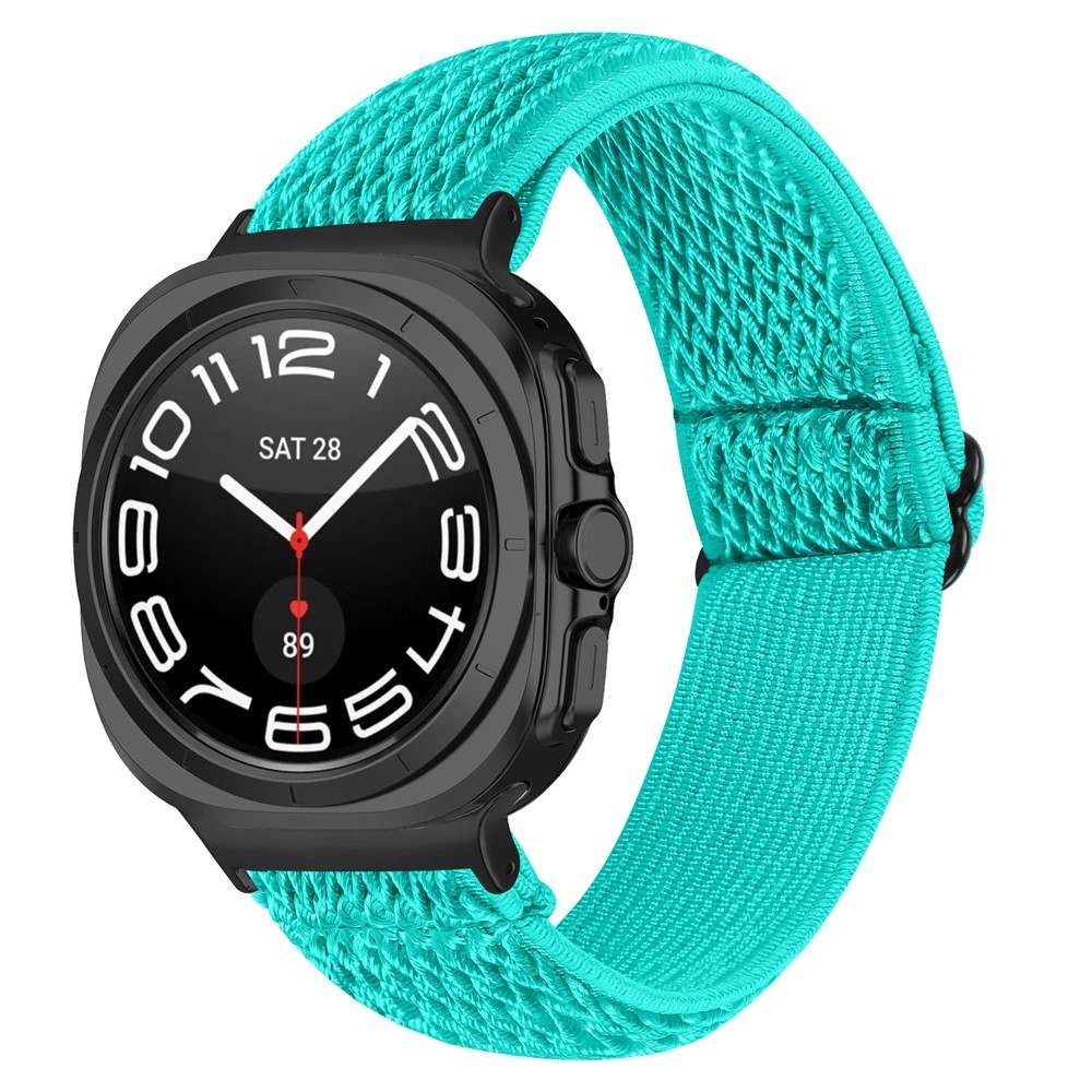 Connect nylon rugalmas szíj a Samsung Galaxy Watch8 Classic 46 mm-es/Watch8 44 mm-es/40 mm-es modellekhez – kék-zöld