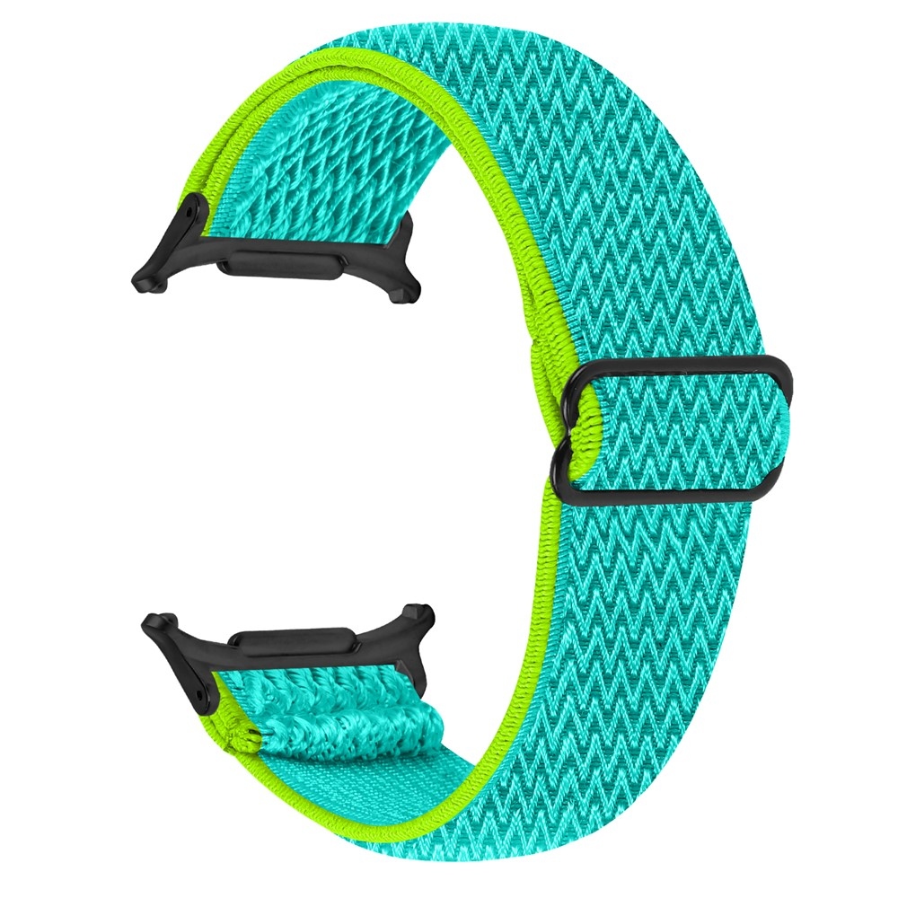 Connect nylon rugalmas szíj a Samsung Galaxy Watch8 Classic 46 mm-es/Watch8 44 mm-es/40 mm-es modellekhez – sárga/kék-zöld