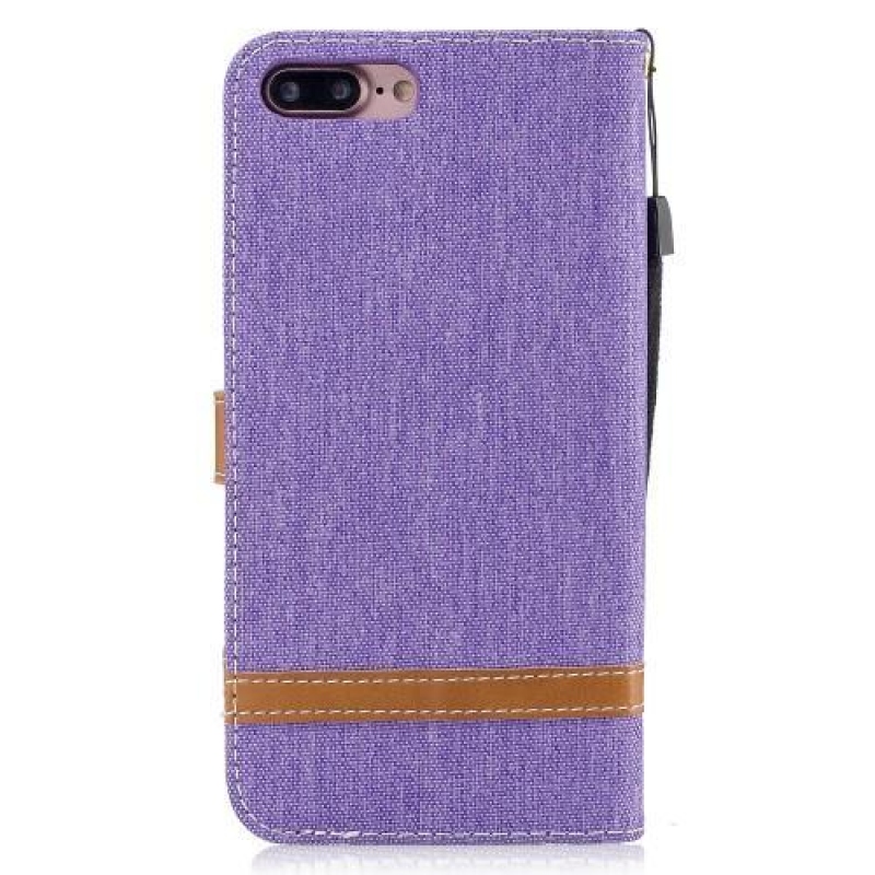 Contra PU bőr/textiltok tok iPhone 8 Plus és 7 Plus készülékhez - lila