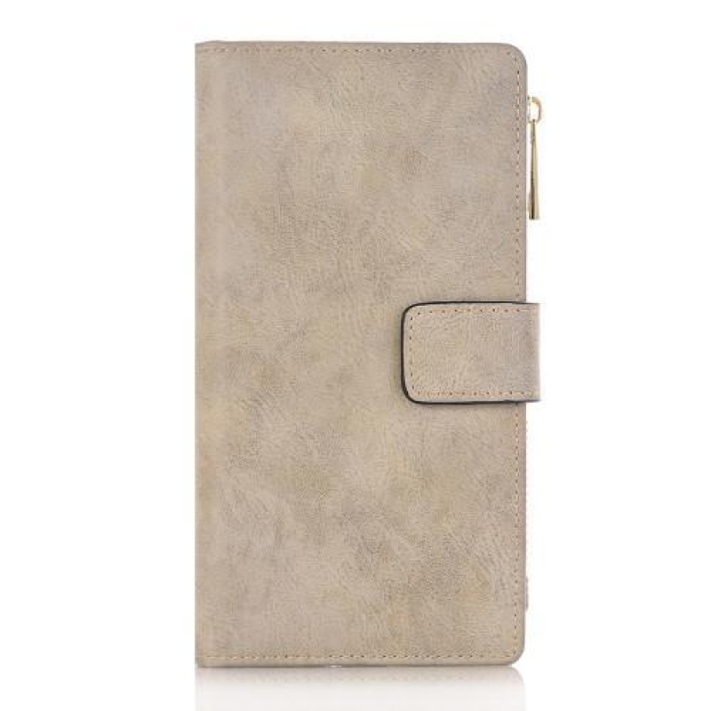 Convert PU bőr tok levehető markolattal iPhone 8 Plus és 7 Plus készülékhez - khaki színű