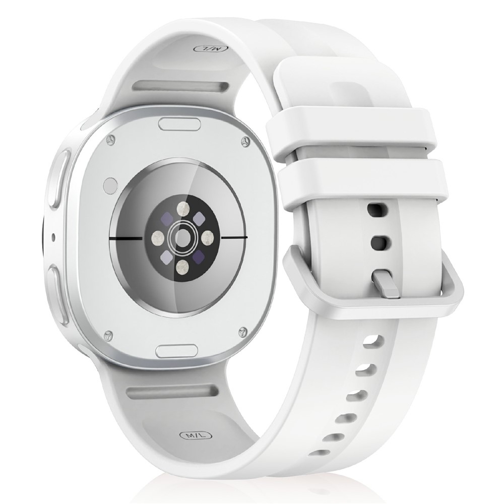 Corre szilikon karkötő a Samsung Galaxy Watch9 40 mm/44 mm és a Watch8 44 mm/40 mm modellekhez – fehér, S méret