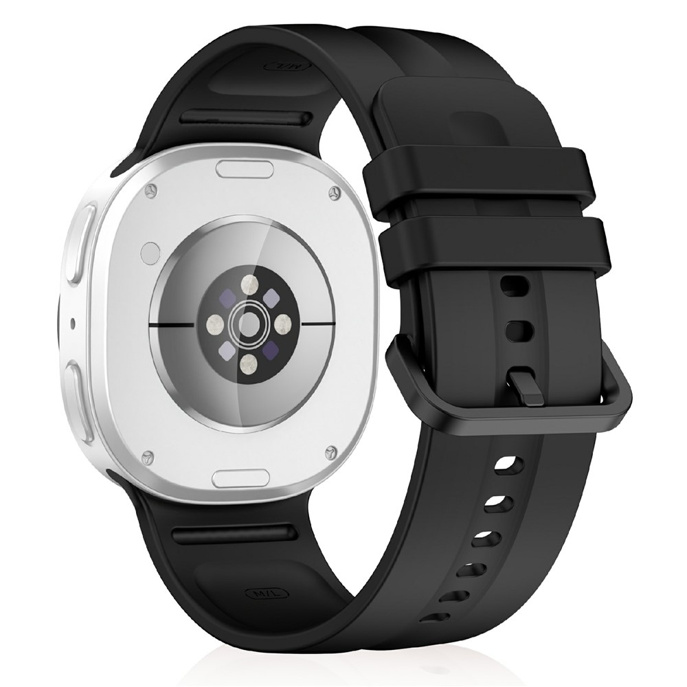Corre szilikon szíj a Samsung Galaxy Watch9 40 mm/44 mm és a Watch8 44 mm/40 mm modellekhez – fekete, S méret