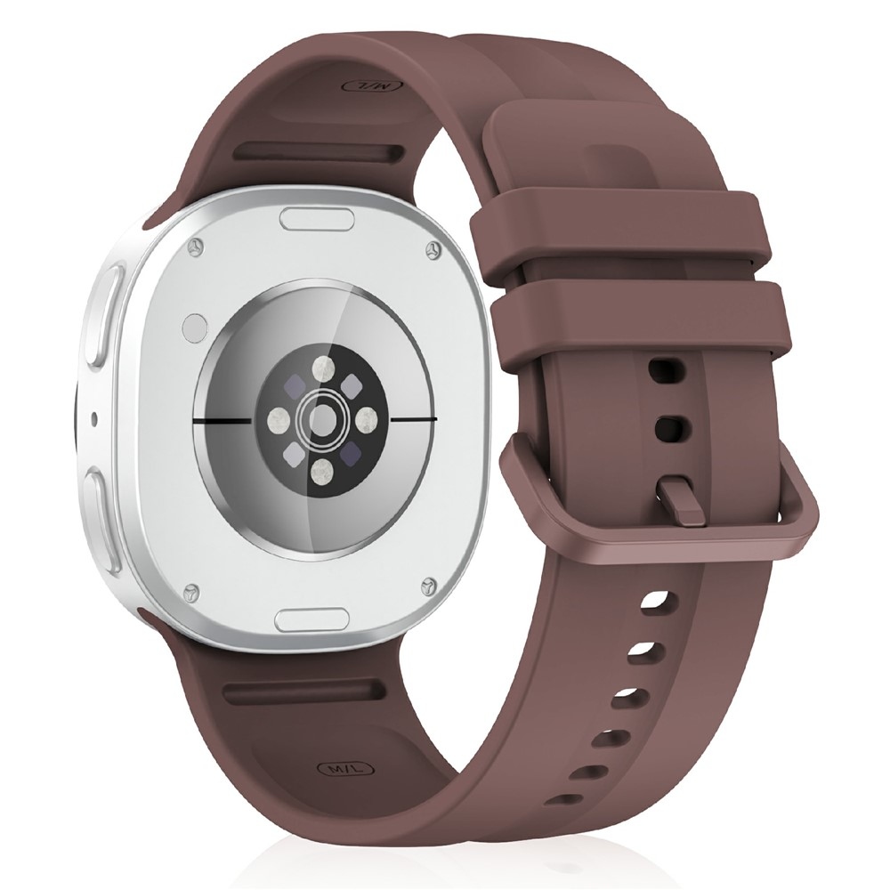 Corre szilikon karkötő a Samsung Galaxy Watch9 40 mm/44 mm és a Watch8 44 mm/40 mm modellekhez – lila-barna, L méret