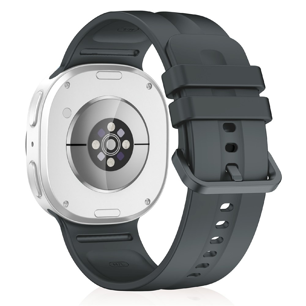 Corre szilikon karkötő a Samsung Galaxy Watch9 40 mm/44 mm és a Watch8 44 mm/40 mm modellekhez – sötét szürke, L méret