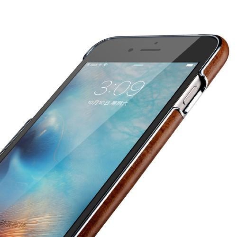 Coty műanyag tok PU bőr hátlappal iPhone 6 Plus és 6s Plus készülékhez - fekete