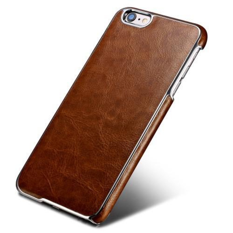 Coty műanyag tok PU bőr hátlappal iPhone 6 Plus és 6s Plus készülékhez - fekete