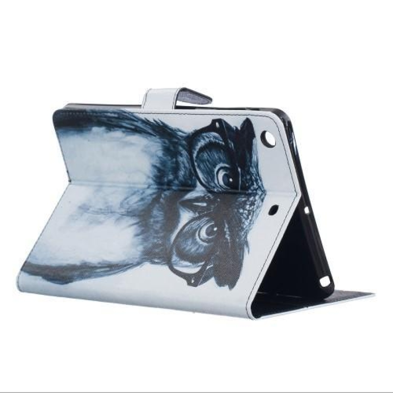 Ország PU bőr tok állvány funkcióval iPad mini / iPad mini 2 / iPad mini 3 iPad minihez - bagoly
