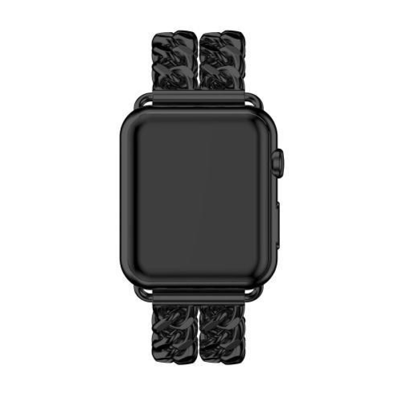 Cowboy stílusos acél szíj Apple Watch 42mm-es órához - fekete