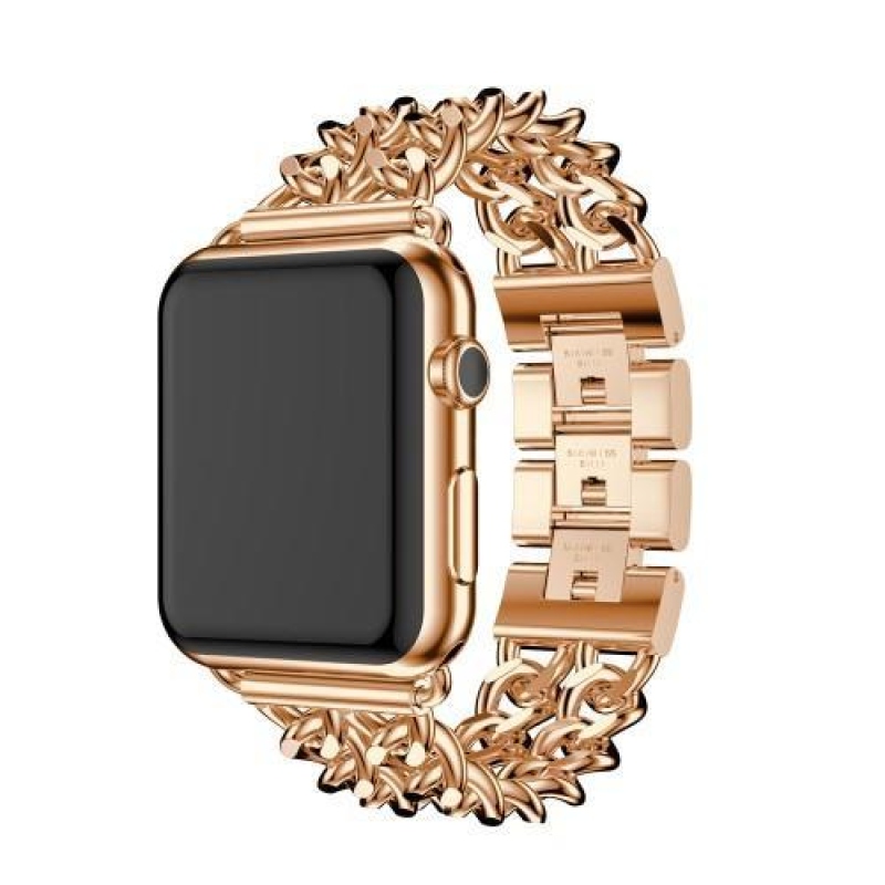 Cowboy stílusos acél szíj Apple Watch 42mm-es órához - rózsaarany