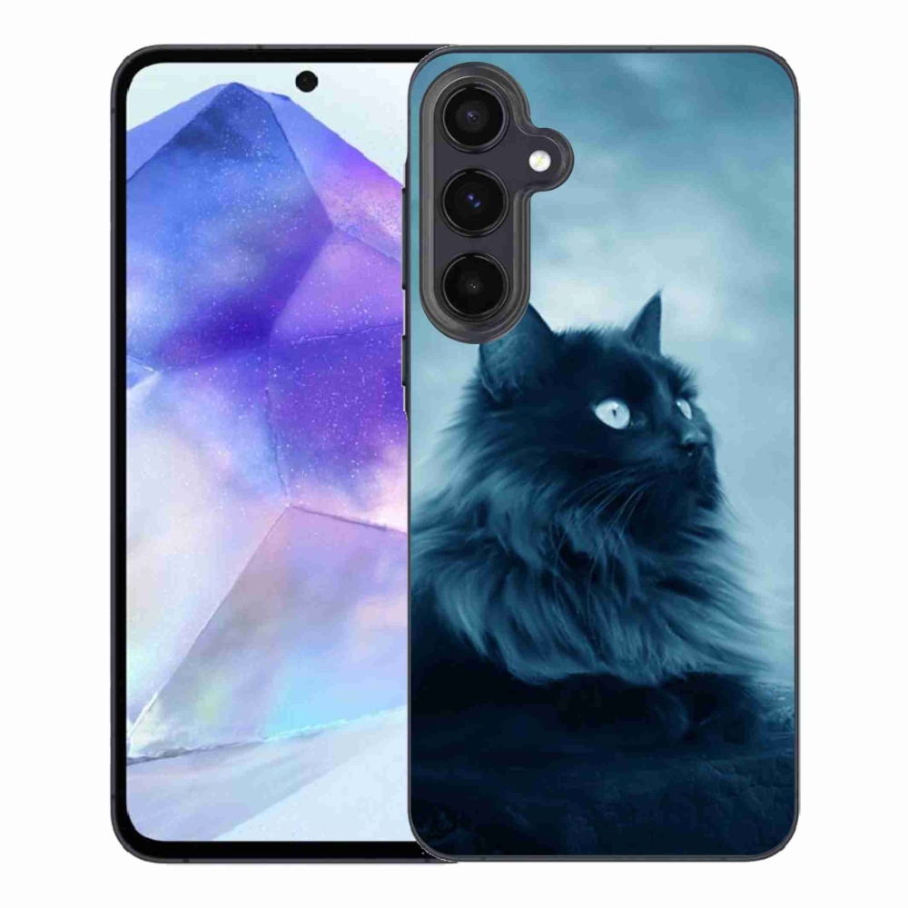 Gél tok mmCase Samsung Galaxy A55 5G - fekete macska 1