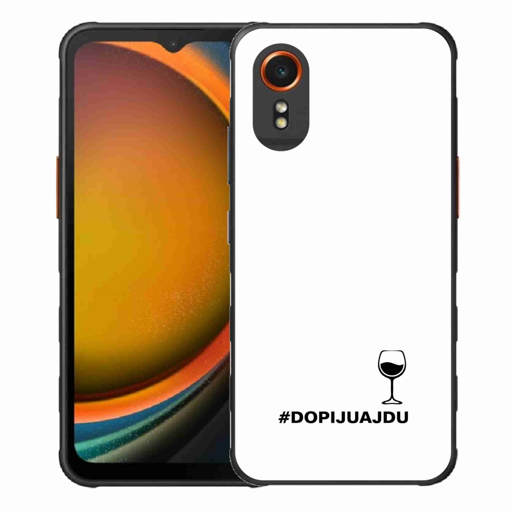 Gél borítás mmCase Samsung Galaxy Xcover 7 készülékhez - bor motívum fehér háttér