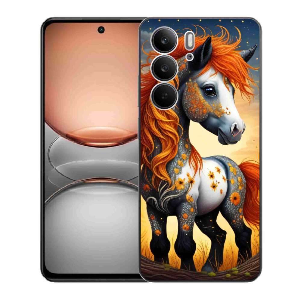 Zselés borítás mmCase a Realme C75 készülékhez - színes póni