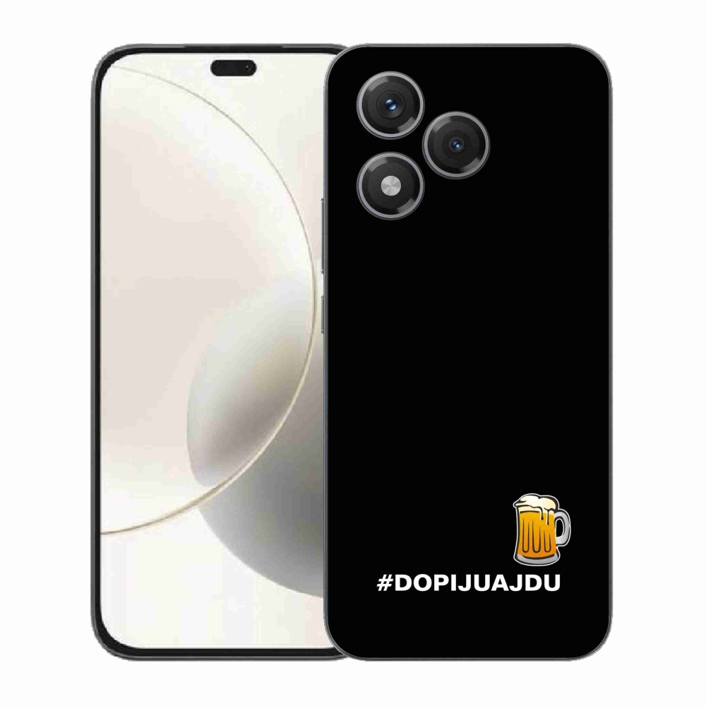 Zselés borító mmCase a Honor 400 Lite-hoz - sör motívum 1 fekete háttérrel