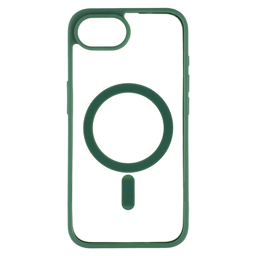Matt zselés tok MagSafe támogatással iPhone 16e készülékhez - zöld