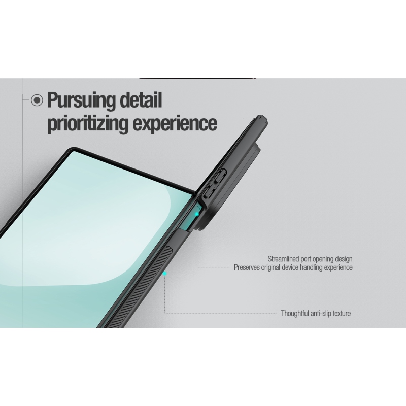 Nillkin Super Frosted FOLD mágneses hátlap a Samsung Galaxy Z Fold 8 Ultra-hoz, átlátszó fekete