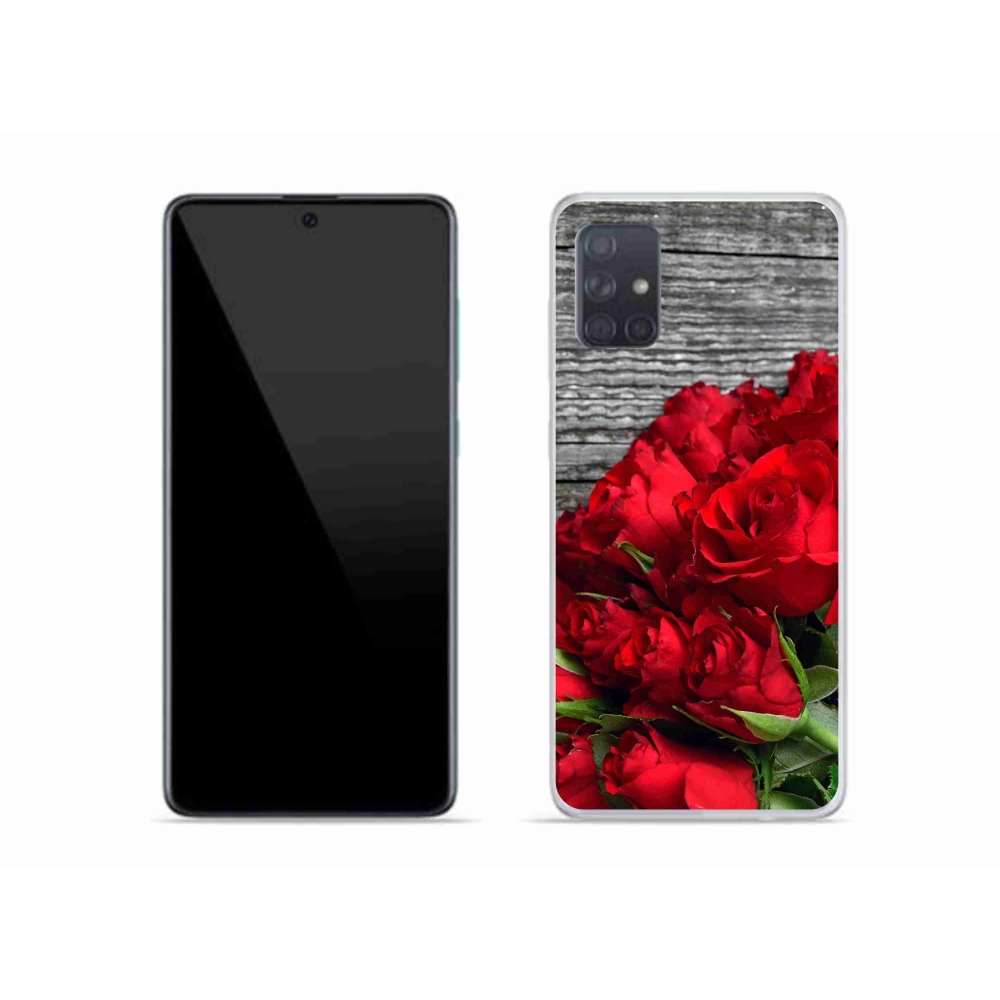 Gél védőhuzat mmCase Samsung Galaxy A51 készülékhez - piros rózsa