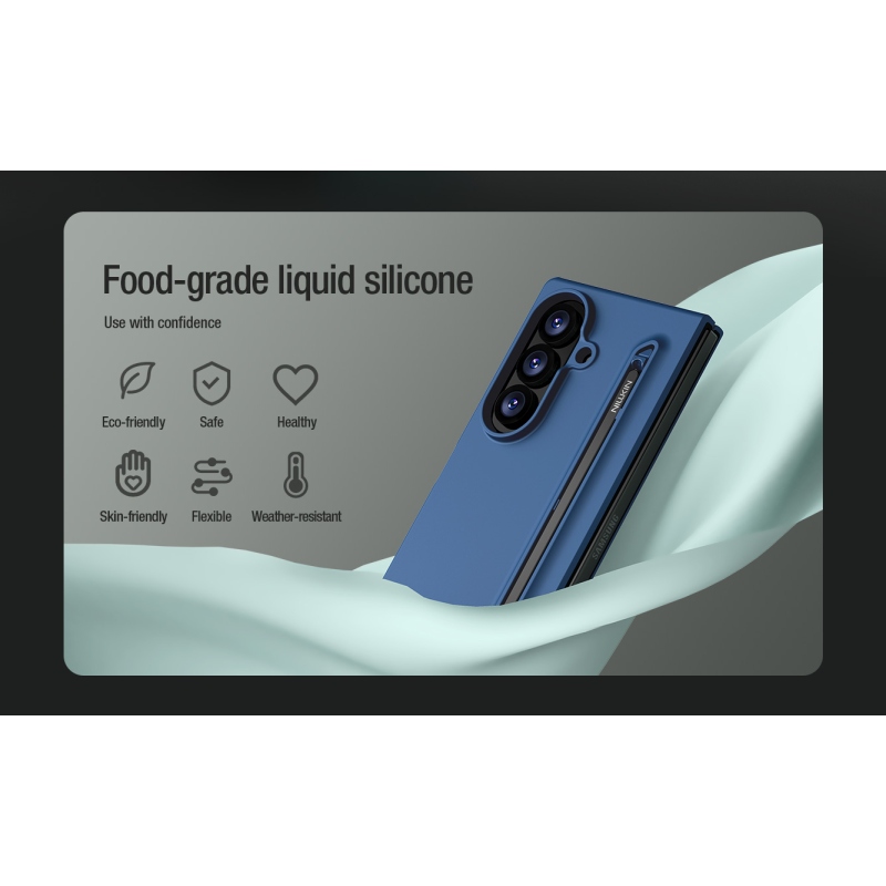 Nillkin Flex Pure Fold tolltartóval ellátott tok a Samsung Galaxy Z Fold 8-hoz, ultrakönnyű zöld színben