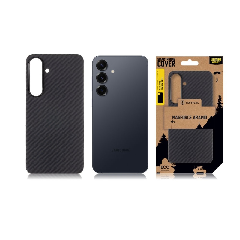 Taktikai MagForce Aramid borító Samsung Galaxy S25+ fekete színű készülékhez