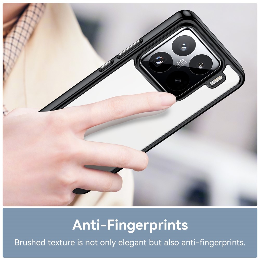 Gél tok fix hátlappal Xiaomi 15 Pro-hoz - fekete