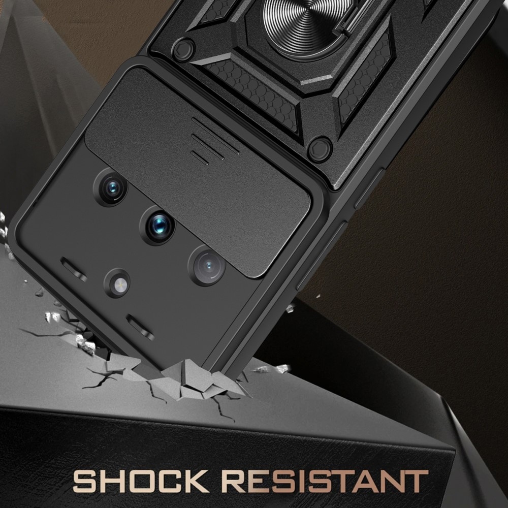 Tartós csúszóborítás a Realme 11 Pro 5G/11 Pro+ 5G készülékhez - Fekete