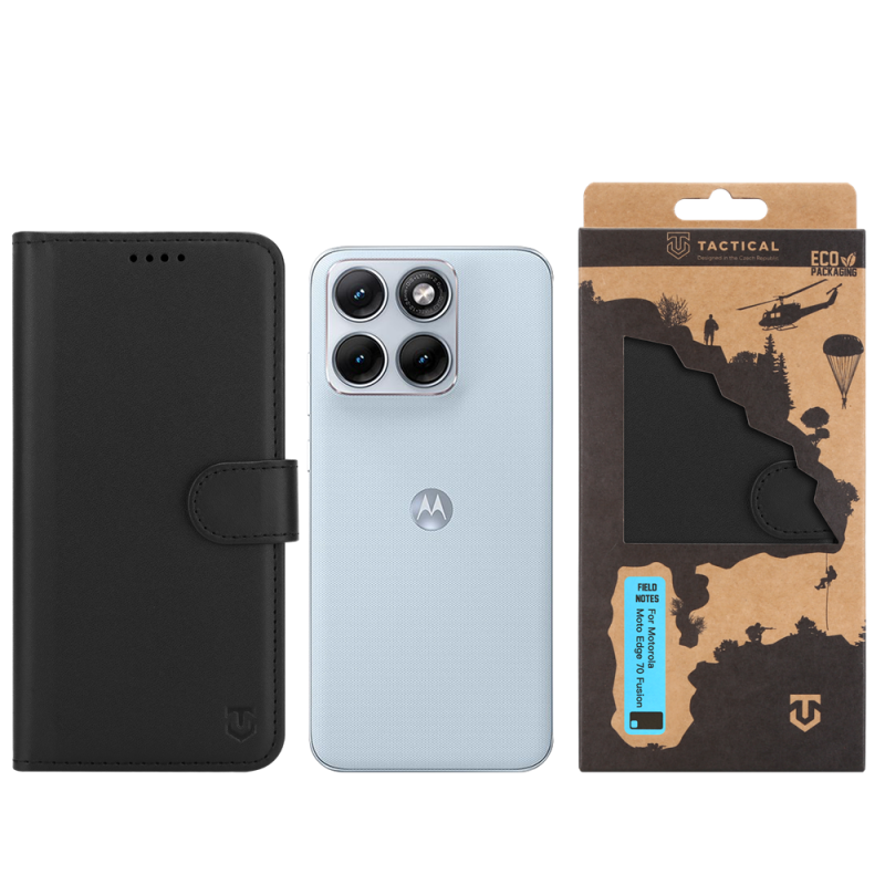 Taktikai terepi megjegyzések a Motorola Edge 70 Fusion fekete készülékhez