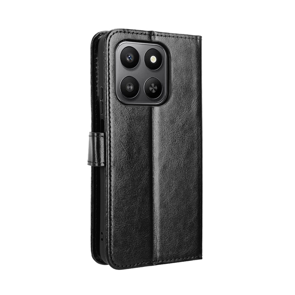 Őrült könyvtáska a Honor 400 Smart 5G/4G/Honor X7d számára - fekete