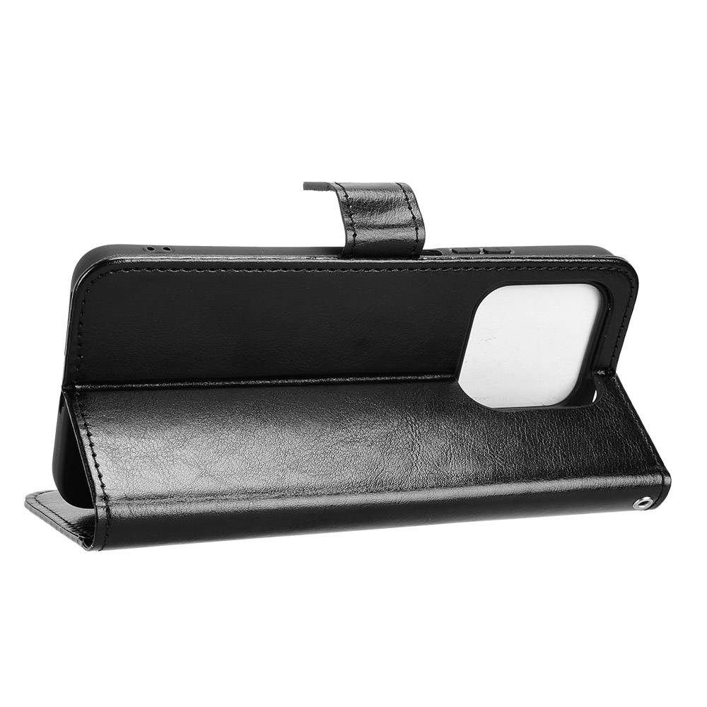 Őrült könyvtáska a Honor 400 Smart 5G/4G/Honor X7d számára - fekete